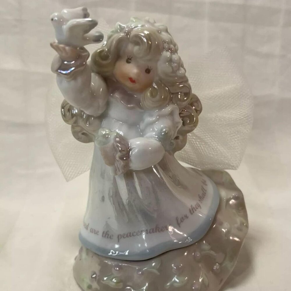 Such is the Kingdom Angel Girl Trinket Rosary Box Blessed Are the Peacemakers